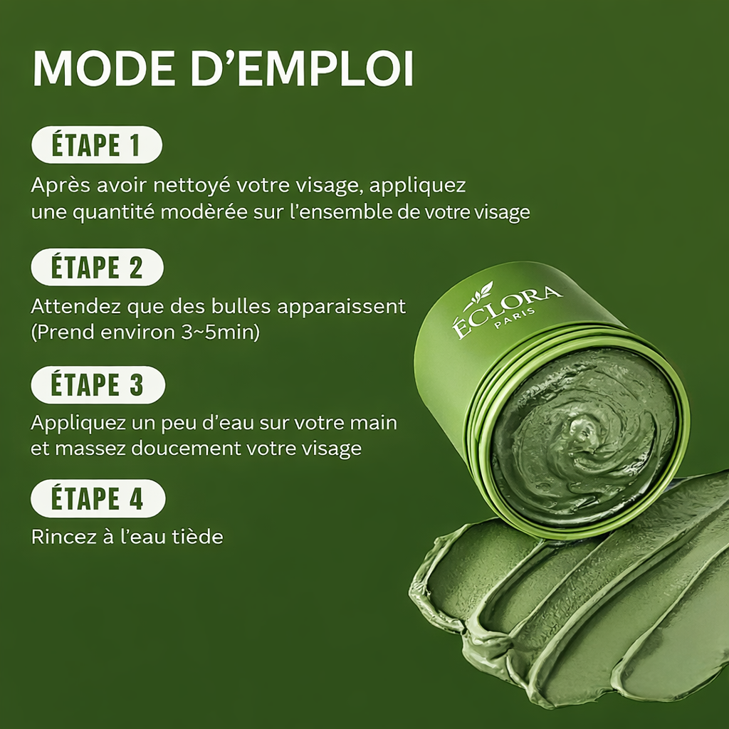 Eclora™ Masque Bubble Détox au Basilic Sacré